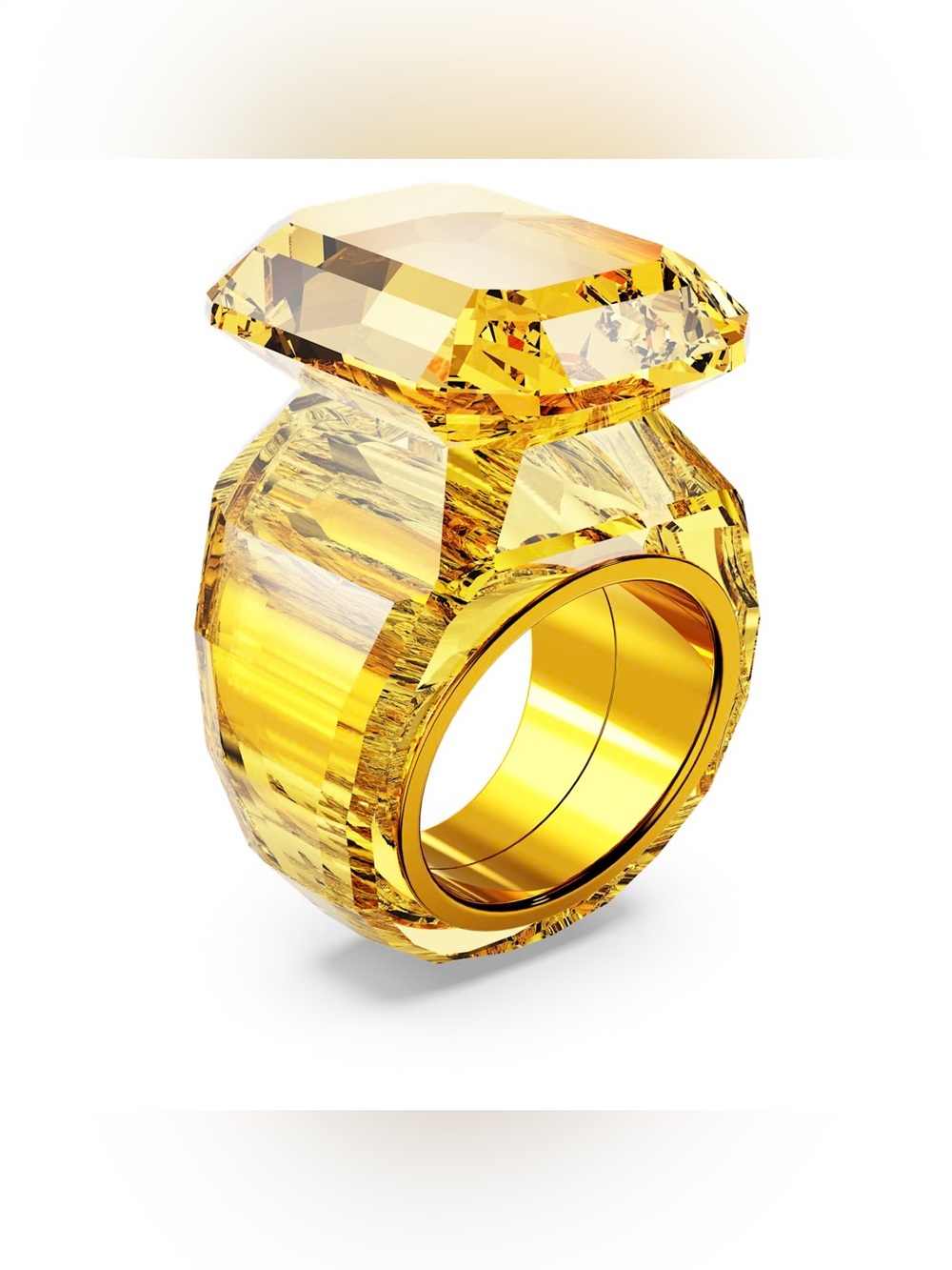 Lucent cocktail ring
Octagon cut, Yellow size 52